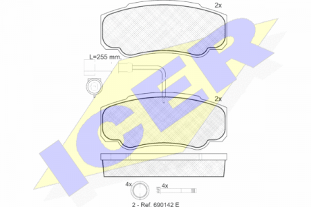 BRAKE PADS ICER RENAULT NISSAN WITH SENSOR 23921