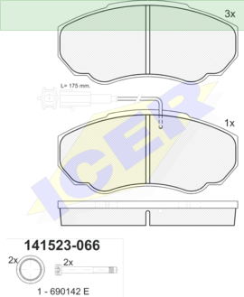 BRAKE PADS ICER  CITROEN JUMPER 23918