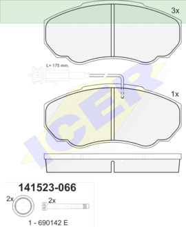 ΔΙΣΚΟΦΡΕΝΑ ICER  CITROEN JUMPER 23918