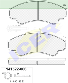 ΔΙΣΚΟΦΡΕΝΑ ICER FIAT DUCATO 23920