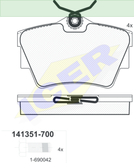 BRAKE PADS ICER OPEL VIVARO 23980