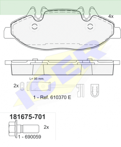 BRAKE PADS ICER MERCEDES VIANO 24007