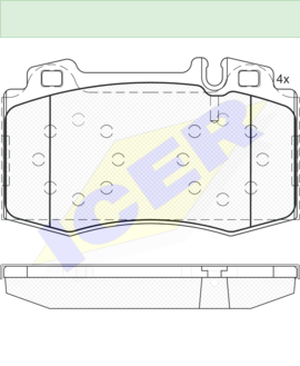 BRAKE PADS ICER MERCEDES-BENZ M CLASS 23045