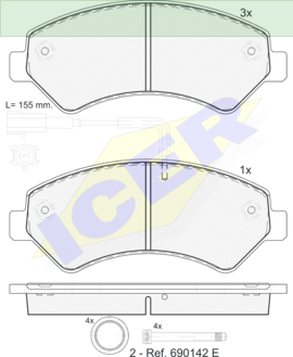 ΔΙΣΚΟΦΡΕΝΑ ICER  CITROEN JUMPER 24466