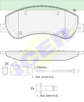 ΔΙΣΚΟΦΡΕΝΑ ICER  FORD TRANSIT 24484