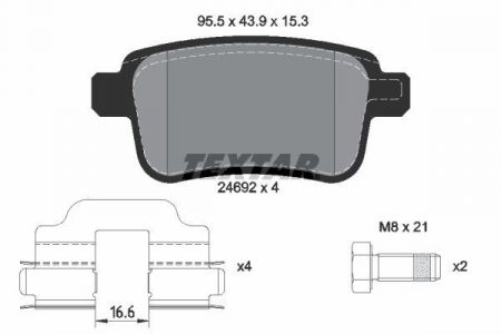 ΔΙΣΚΟΦΡΕΝΑ TEXTAR MERCEDES CITAN, RENAULT KANGO