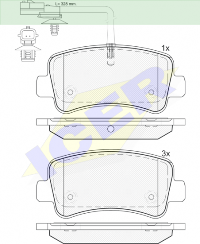 BRAKE PADS ICER OPEL RENAULT NISSAN REAR AXLE 25112