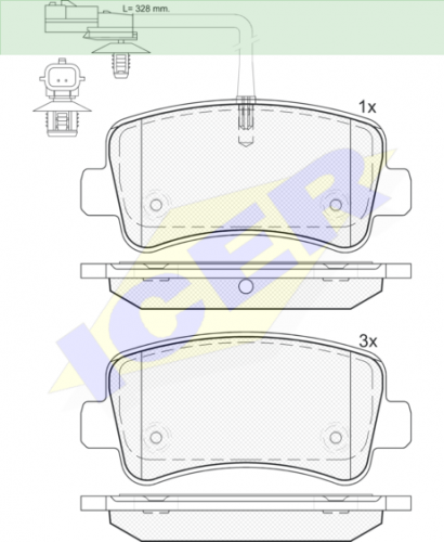 ΔΙΣΚΟΦΡΕΝΑ ICER  OPEL RENAULT NISSAN ΠΙΣΩ 25112