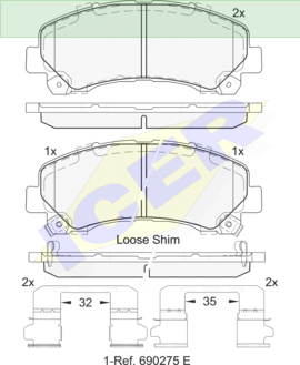 ΔΙΣΚΟΦΡΕΝΑ ICER ISUZU D-MAX 25149