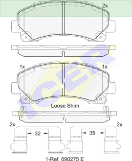 ΔΙΣΚΟΦΡΕΝΑ ICER  ISUZU D-MAX 25149