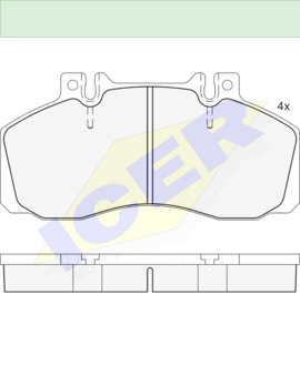 BRAKE PADS ICER  MERCEDES VARIO 29835