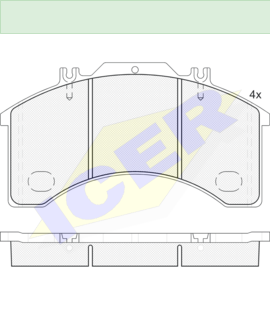 BRAKE PADS ICER IVECO EUROCARGO 29032