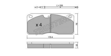 BRAKE PADS TRUSTING NISSAN FLC 29039 WITH SENSOR