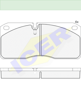 BRAKE PADS ICER  IVECO EUROCARGO 29067