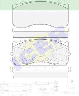 BRAKE PADS ICER MERCEDES ATEGO 815-1013 29115