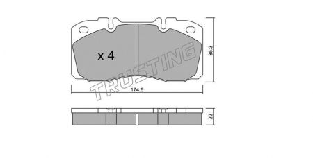 BRAKE PADS TRUSTING ΙVECO EUROCARGO I-III 29122