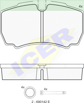 BRAKE PADS ICER  IVECO DAILY IV 29123