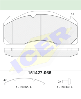 BRAKE PADS ICER VOLVO 8500 29125