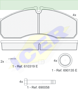 ΔΙΣΚΟΦΡΕΝΑ ICER NISSAN RENAULT 29160 ME ΚΑΛΩΔΙΟ