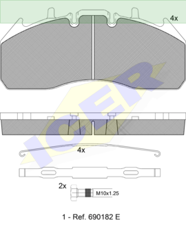 BRAKE PADS ICER  VOLVO FH 29174