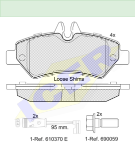 BRAKE PADS ICER  MERCEDES SPRINTER 29190
