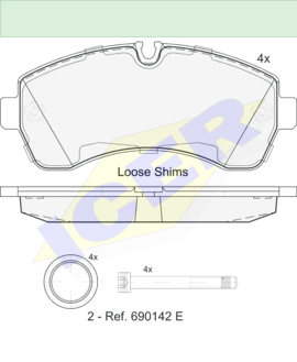 BRAKE PADS ICER  MERCEDES SPRINTER FRONT AXLE 29200