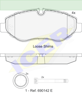 BRAKE PADS ICER IVECO DAILY IV-V 29229