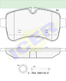 BRAKE PADS ICER IVECO DAILY 29232