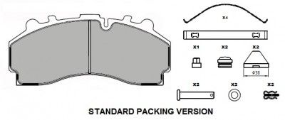 BRAKE PADS GRANTEX CV101 SCANIA SN7 HP 29331 ΝΕΟ