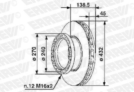 BRAKE DISC ERREVI ΙVECO EUROCARGO I-III 2992477