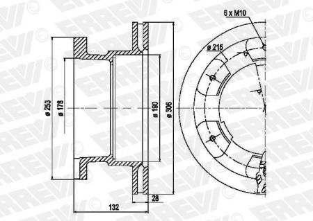 ΔΙΣΚΟΠΛΑΚΑ ERREVI ΙVECO DAILY IV-VI 2996049