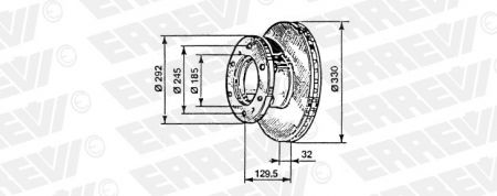 ΔΙΣΚΟΠΛΑΚΑ ERREVI IVECO ΕUROCARGO I-III 2996418