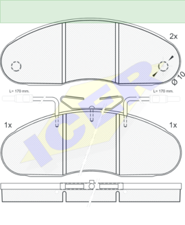 BRAKE PADS ICER NISSAN TRADE 29984 WITH SENSOR