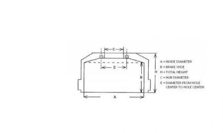 BRAKE DRUM MB REAR BRAKE SHOE 172 HEIGHT 238