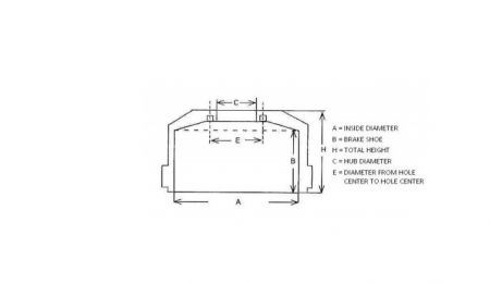 BRAKE DRUM MB REAR BRAKE SHOE 172 HEIGHT 238