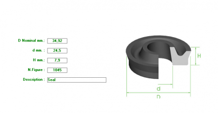 Seal 1&quot;3/8X24.5X7.9
