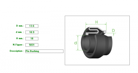 Pin Bushing  D:13.6 d:10.9  H:18