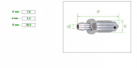 ΕΞΑΕΡΩΤΗΡΑΣ ΔΑΓΚΑΝΑΣ Μ8 ΚΛΕΙΔΙ 10   7.8X3.3X30.5