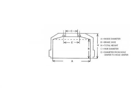 BRAKE DRUM MB REAR BRAKE SHOE 192 HEIGHT 280