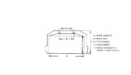 BRAKE DRUM MB FRONT BRAKE SHOE 130 HEIGHT 226