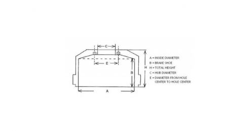 BRAKE DRUM MB REAR BRAKE SHOE 172 HEIGHT 248