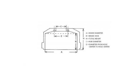 BRAKE DRUM MB REAR BRAKE SHOE 172 HEIGHT 248