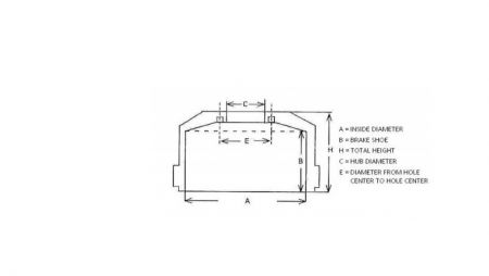 BRAKE DRUM MB REAR BRAKE SHOE 192 HEIGHT 258