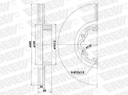 ΔΙΣΚΟΠΛΑΚΑ ERREVI NISSAN ATLEON 402069X401