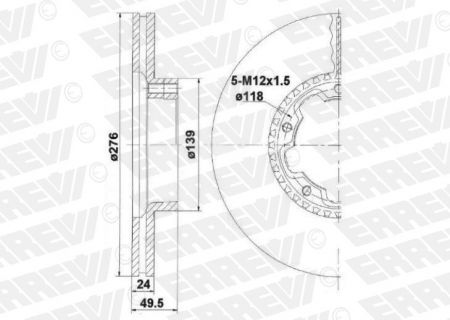 ΔΙΣΚΟΠΛΑΚΑ ERREVI NISSAN CABSTAR E 402069X200