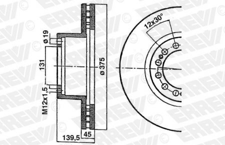 BRAKE DISC ERREVI SAF SKRB 4079000700