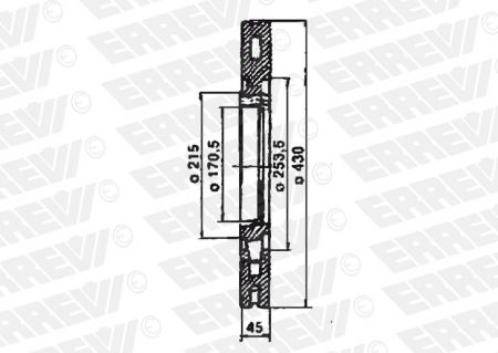 BRAKE DISC ERREVI SAF SK 4079001300