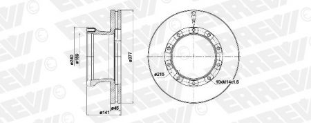 BRAKE DISC ERREVI SAF 4079001800