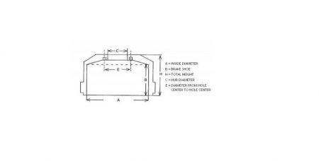 BRAKE DRUM MAGIRUS REAR BRAKE SHOE 197 HEIGHT 248