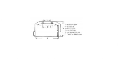 BRAKE DRUM IVECO REAR BRAKE SHOE 205 HEIGHT 282